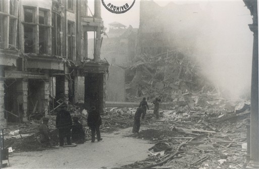 Photo:Damage to King Street, St James's, February,1944